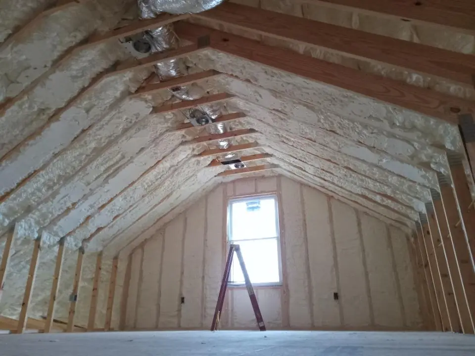 Spray foam roofing application for Crawl Space Insulation project in Sault Ste. Marie